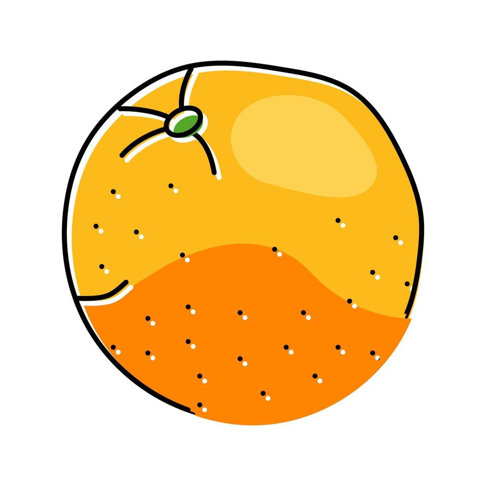 maturo arancia colore icona vettore illustrazione