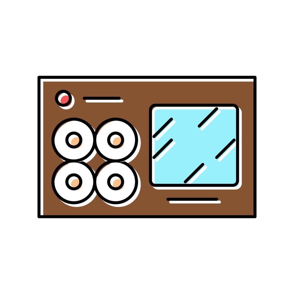 illustrazione vettoriale dell'icona del colore della scatola di sushi