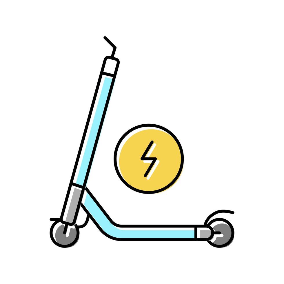 illustrazione vettoriale dell'icona del colore del motorino elettrico