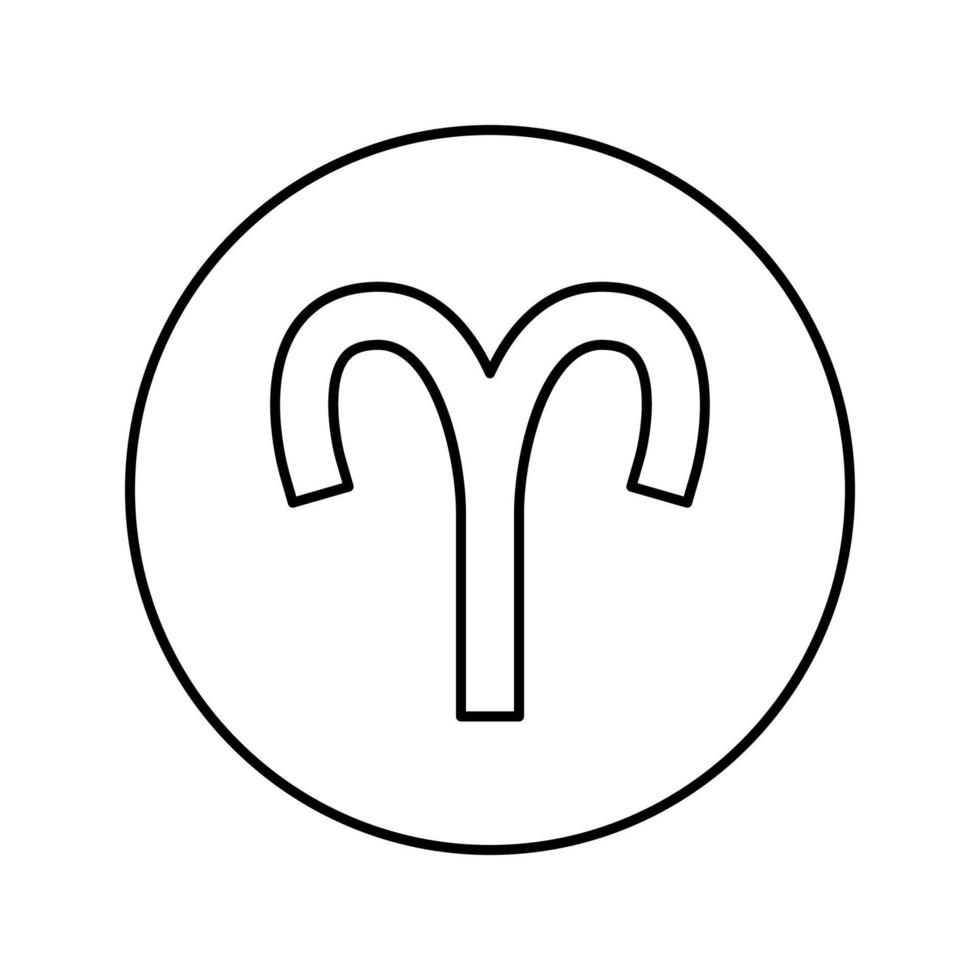 Ariete zodiaco linea icona vettore illustrazione