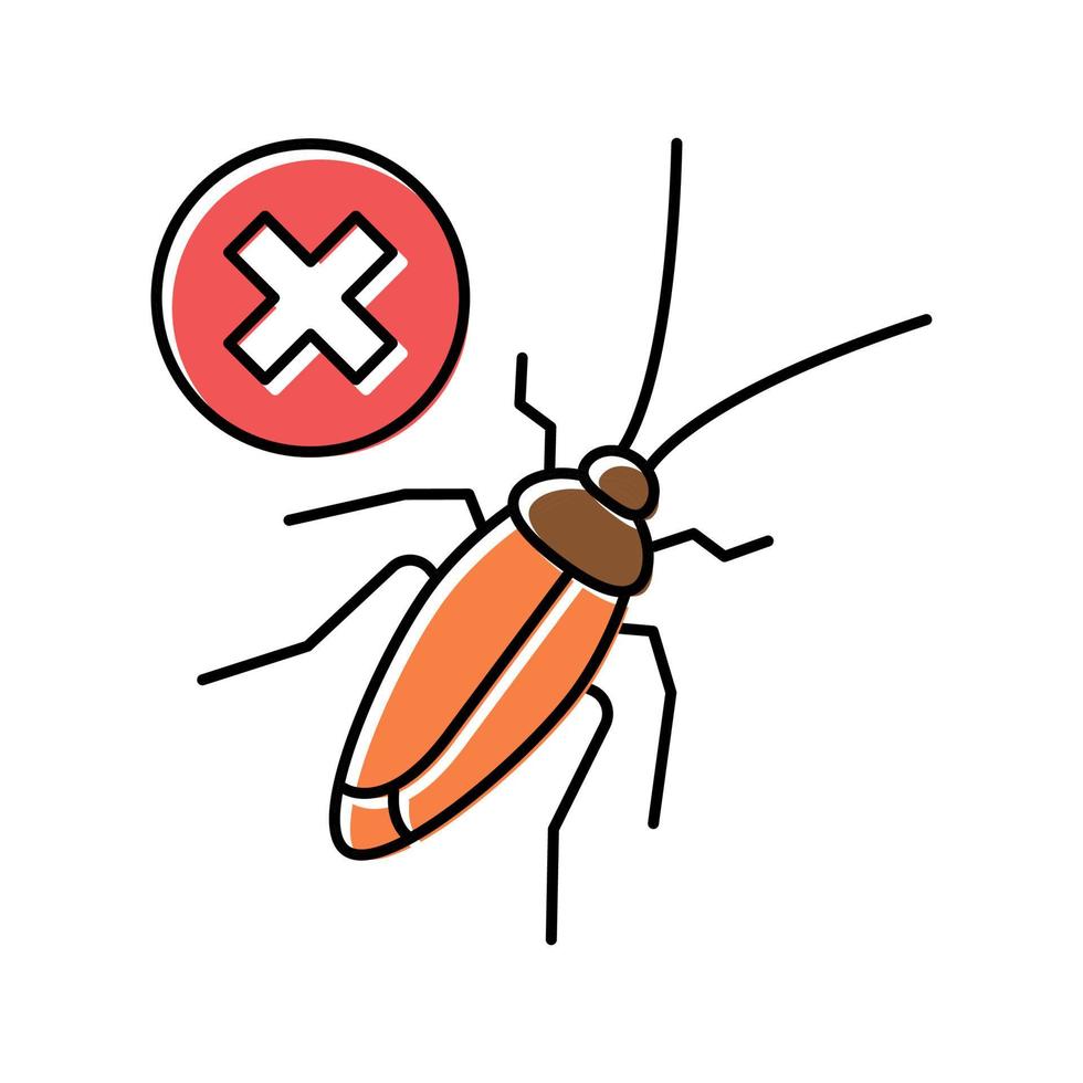 illustrazione vettoriale dell'icona del colore del controllo dello scarafaggio