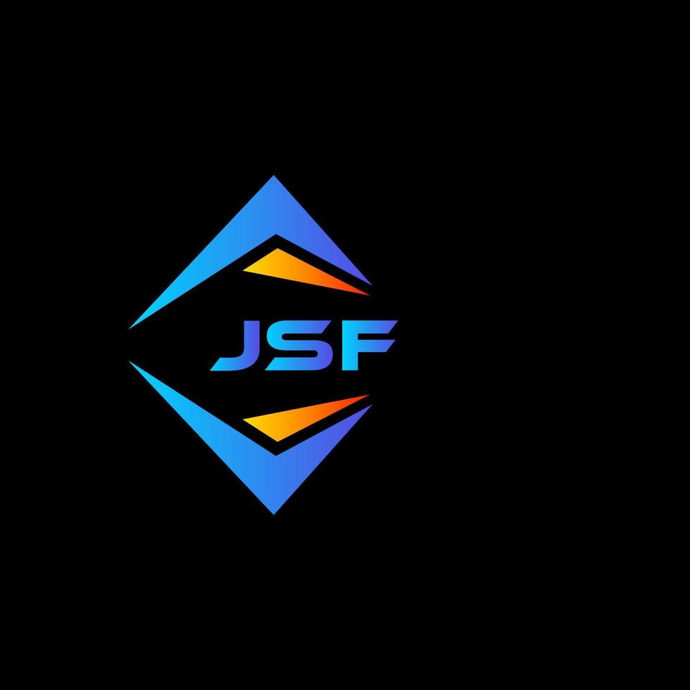 jsf astratto tecnologia logo design su nero sfondo. jsf creativo iniziali lettera logo concetto. vettore