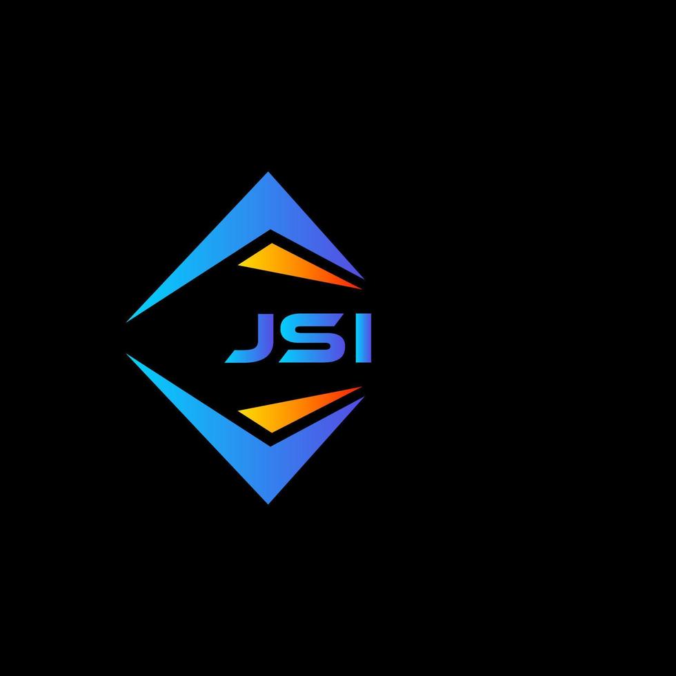 jsi astratto tecnologia logo design su nero sfondo. jsi creativo iniziali lettera logo concetto. vettore