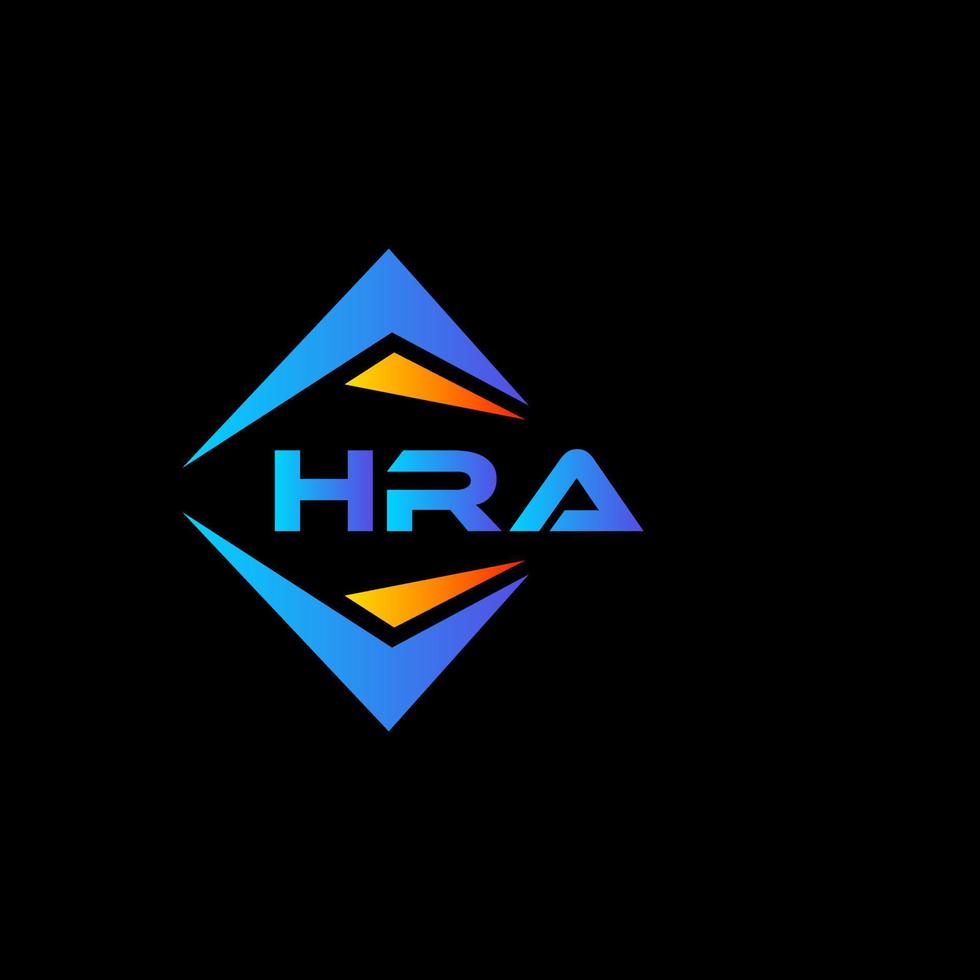 hra astratto tecnologia logo design su nero sfondo. hra creativo iniziali lettera logo concetto. vettore