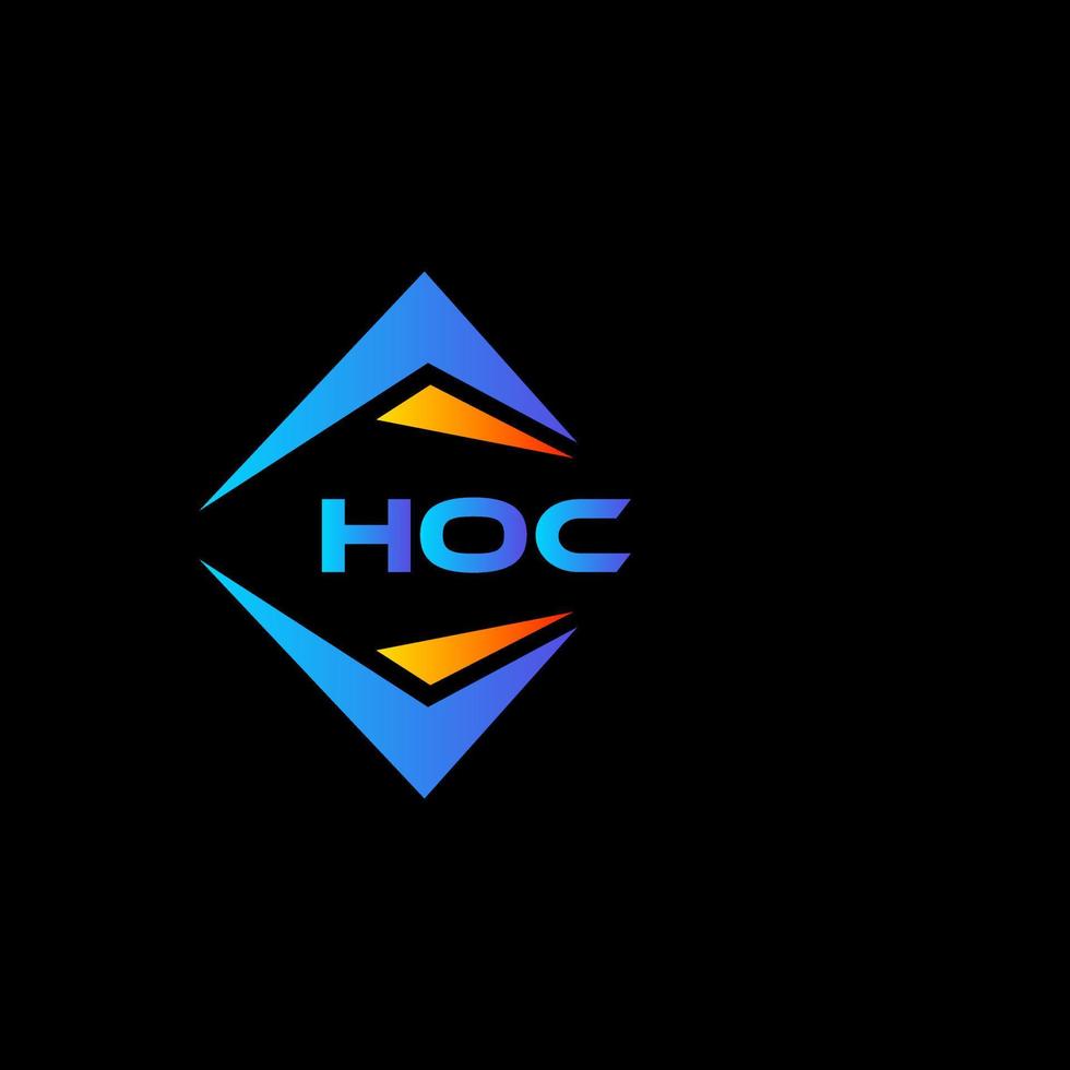 hoc astratto tecnologia logo design su nero sfondo. hoc creativo iniziali lettera logo concetto. vettore