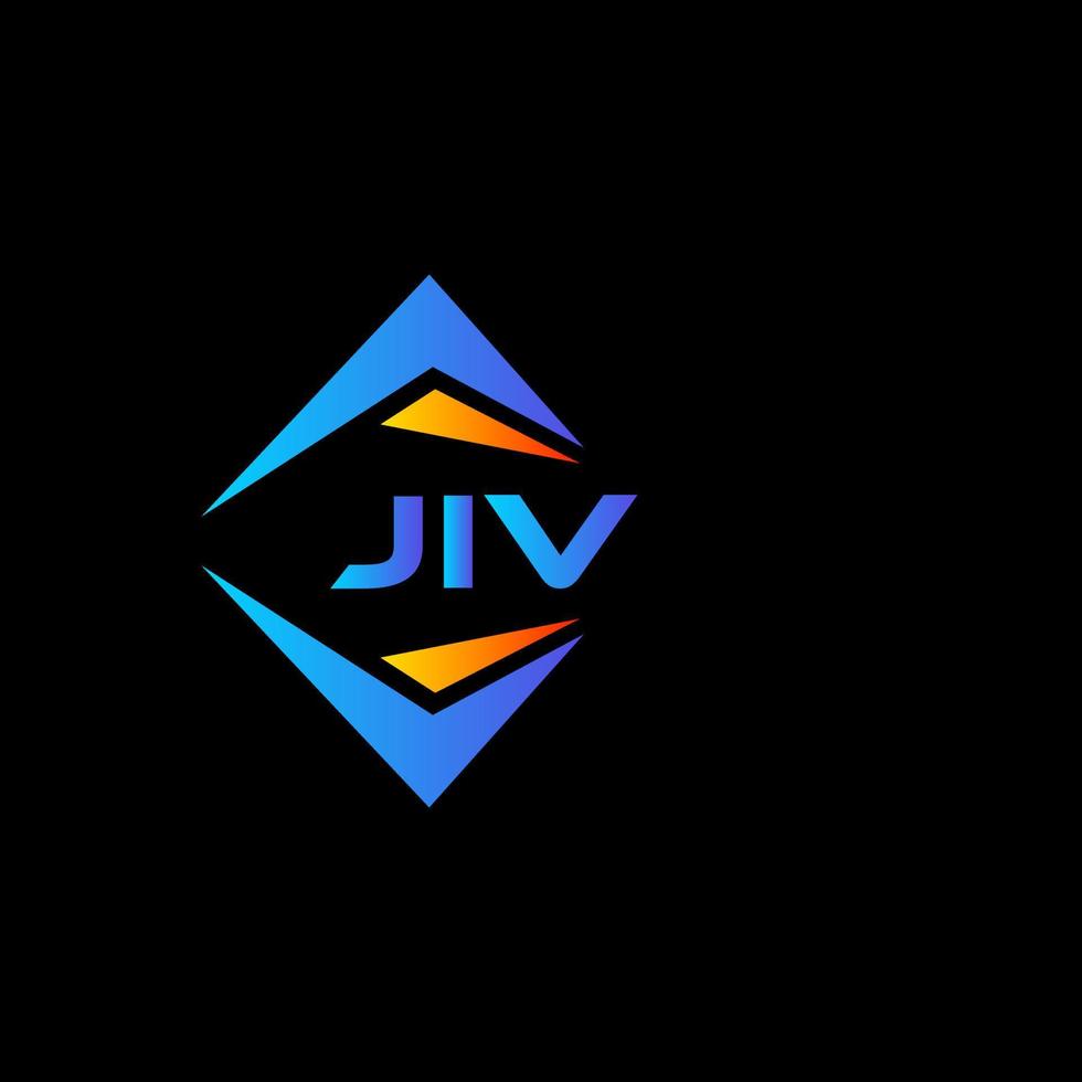 jiv astratto tecnologia logo design su nero sfondo. jiv creativo iniziali lettera logo concetto. vettore