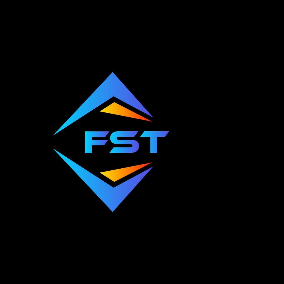 fst astratto tecnologia logo design su nero sfondo. fst creativo iniziali lettera logo concetto. vettore