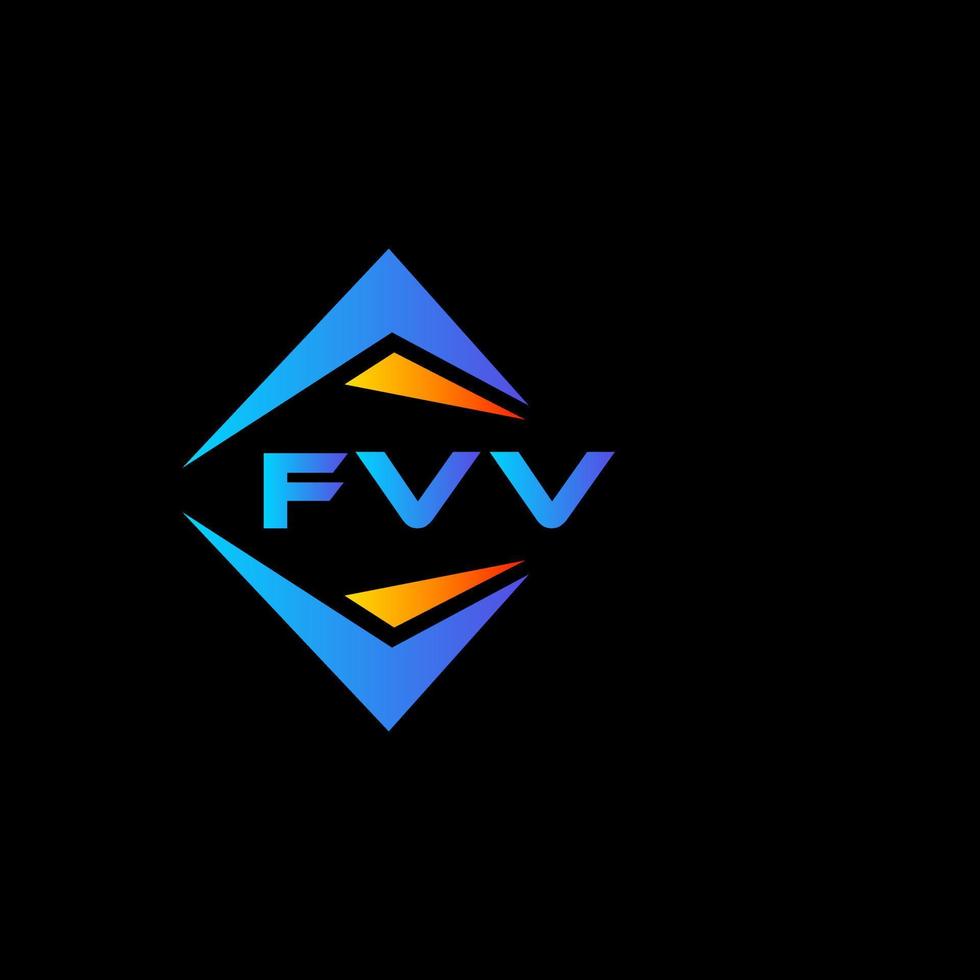 fvv astratto tecnologia logo design su nero sfondo. fvv creativo iniziali lettera logo concetto. vettore