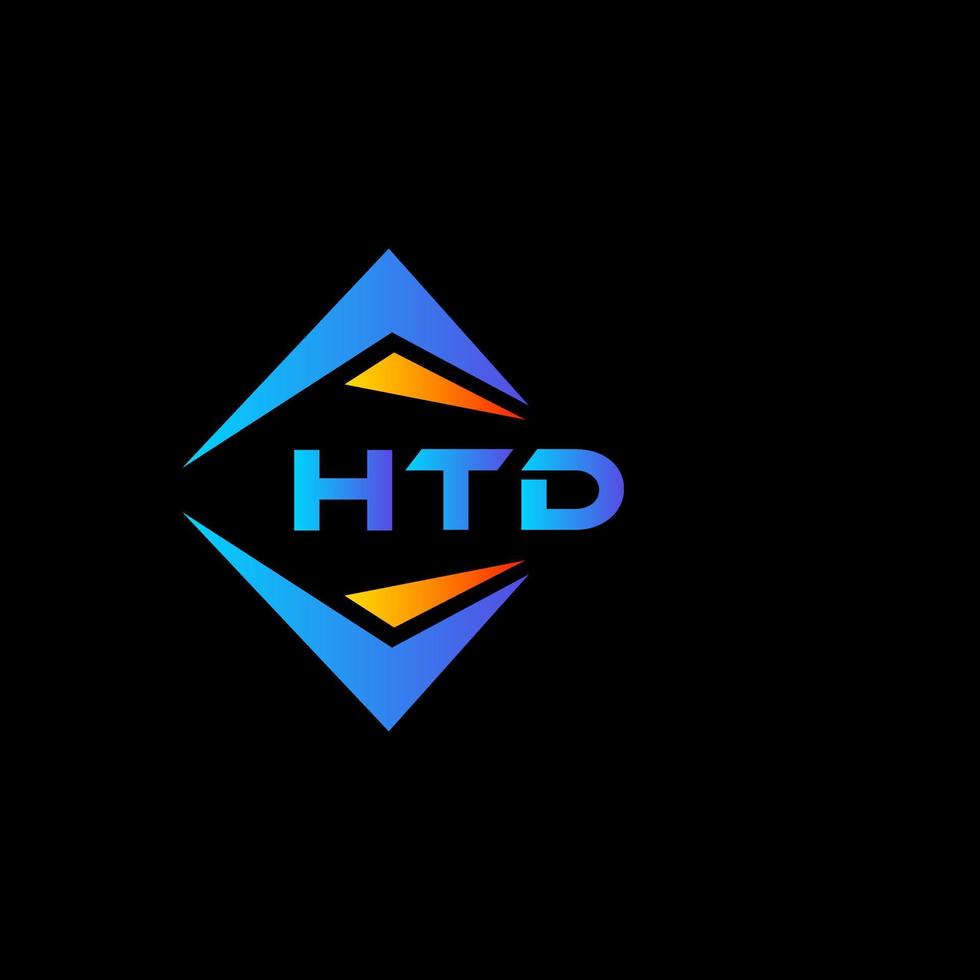 htd astratto tecnologia logo design su nero sfondo. htd creativo iniziali lettera logo concetto. vettore