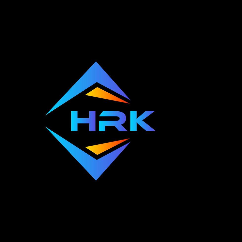 hrk astratto tecnologia logo design su nero sfondo. hrk creativo iniziali lettera logo concetto. vettore