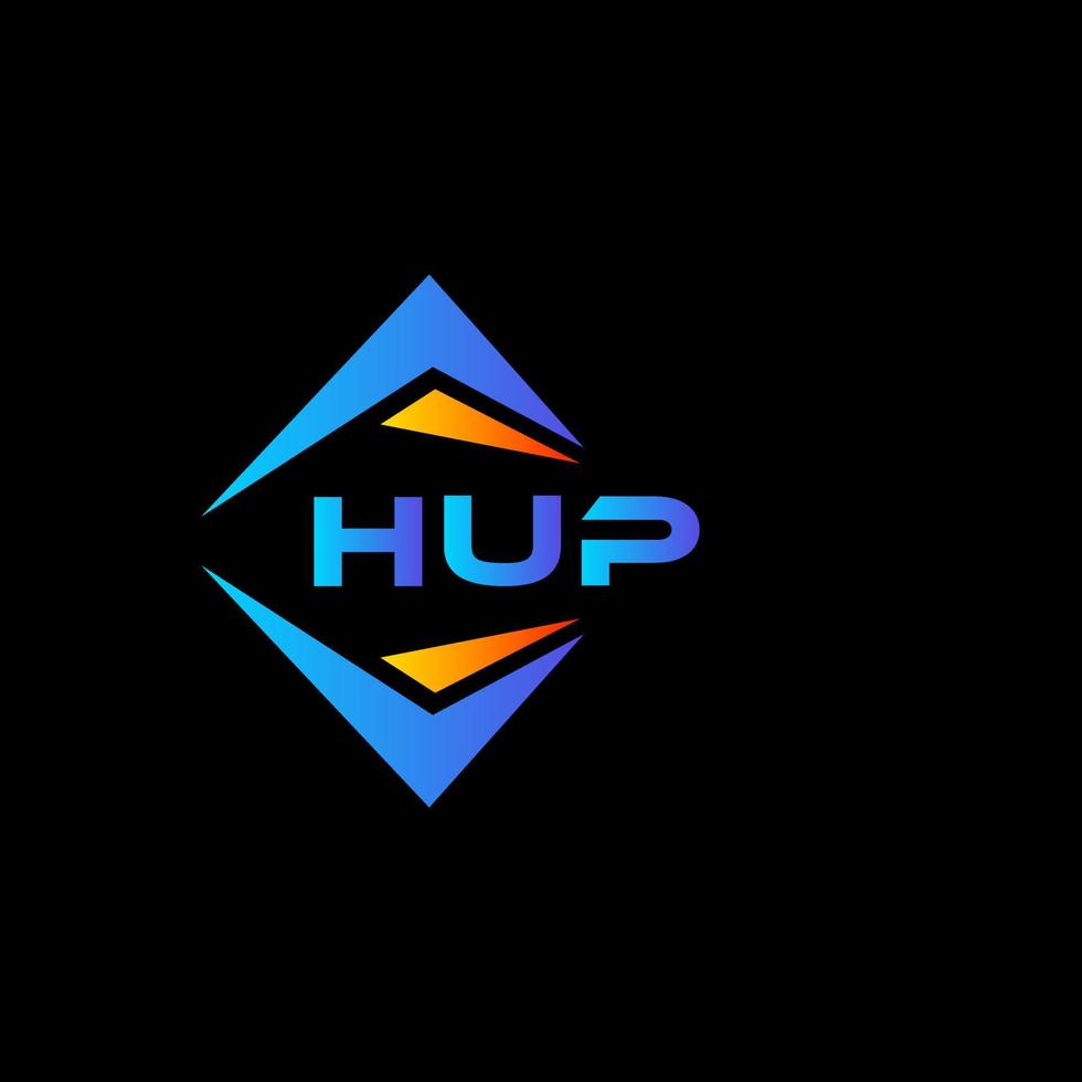 hup astratto tecnologia logo design su nero sfondo. hup creativo iniziali lettera logo concetto. vettore