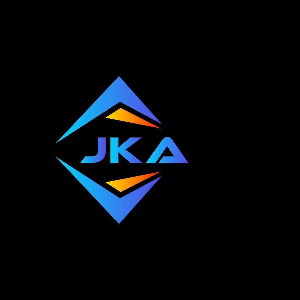 jka astratto tecnologia logo design su nero sfondo. jka creativo iniziali lettera logo concetto. vettore