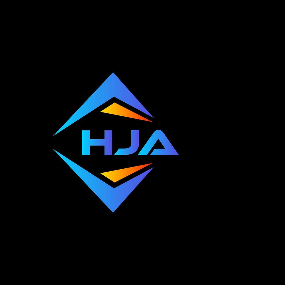 hja astratto tecnologia logo design su nero sfondo. hja creativo iniziali lettera logo concetto. vettore