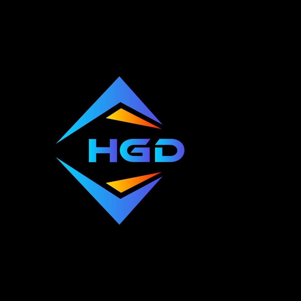 hgd astratto tecnologia logo design su nero sfondo. hgd creativo iniziali lettera logo concetto. vettore