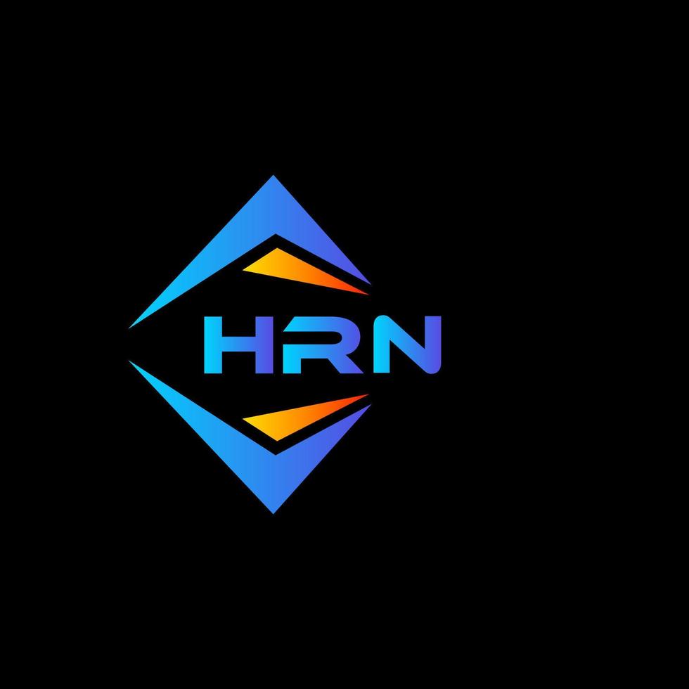 hrn astratto tecnologia logo design su nero sfondo. hrn creativo iniziali lettera logo concetto. vettore