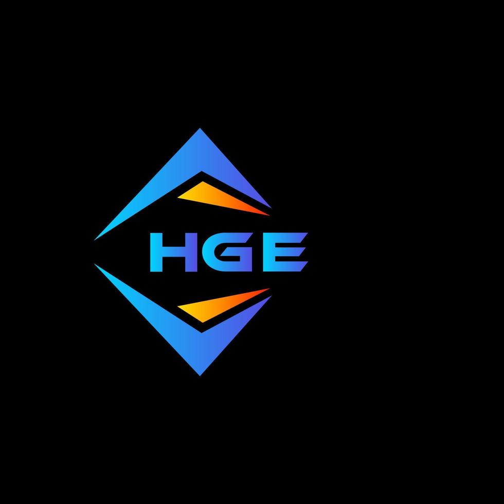 hge astratto tecnologia logo design su nero sfondo. hge creativo iniziali lettera logo concetto. vettore