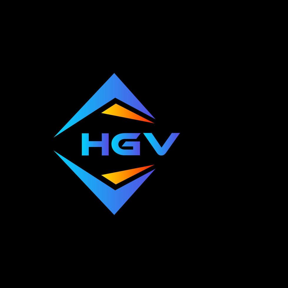 hgv astratto tecnologia logo design su nero sfondo. hgv creativo iniziali lettera logo concetto. vettore