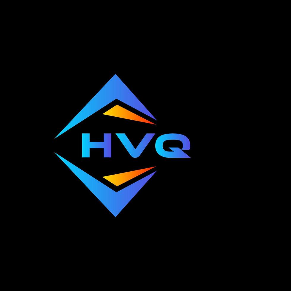 hvq astratto tecnologia logo design su nero sfondo. hvq creativo iniziali lettera logo concetto. vettore