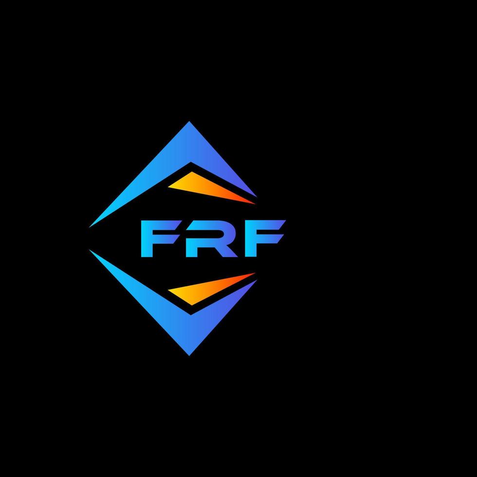 frf astratto tecnologia logo design su nero sfondo. frf creativo iniziali lettera logo concetto. vettore