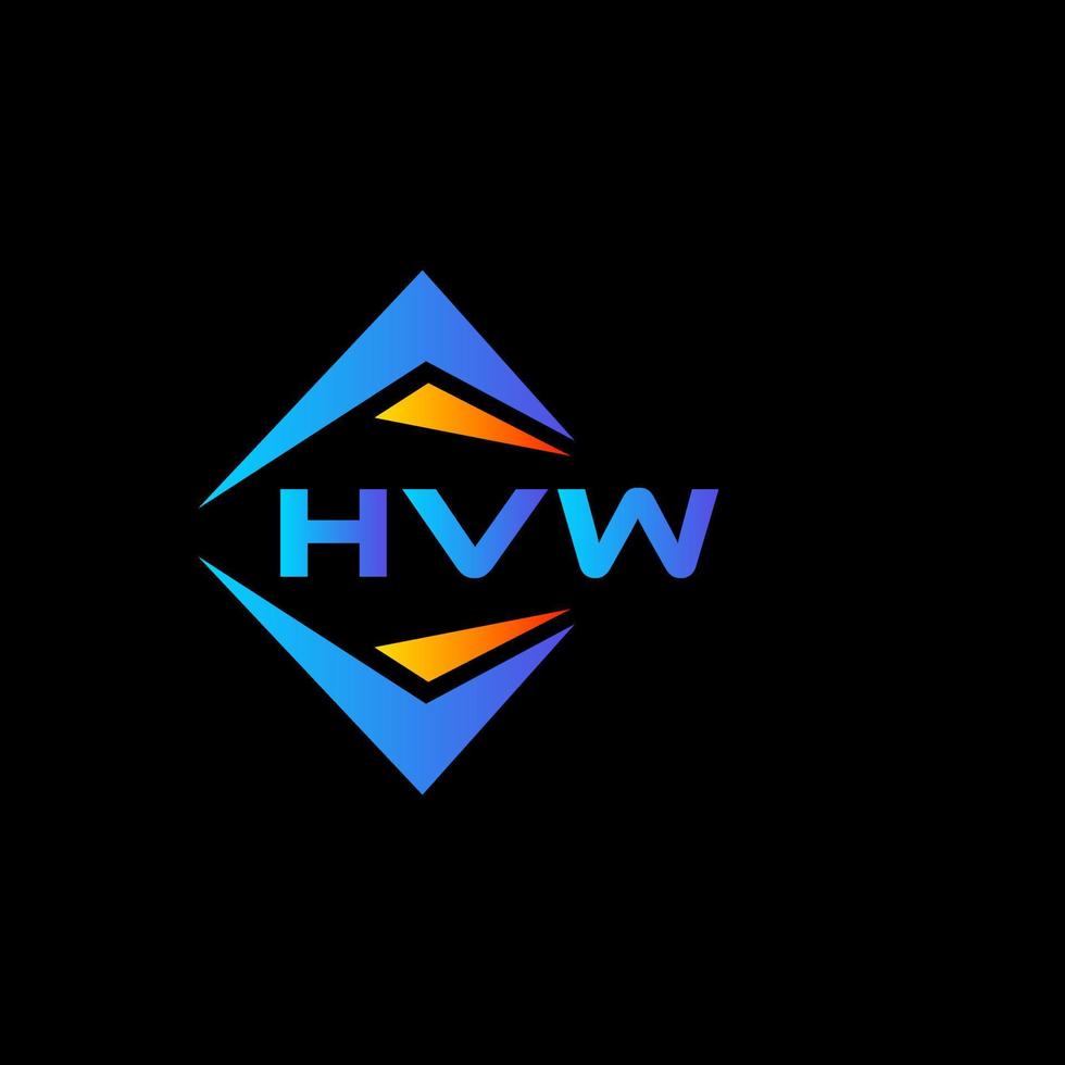 hvw astratto tecnologia logo design su nero sfondo. hvw creativo iniziali lettera logo concetto. vettore