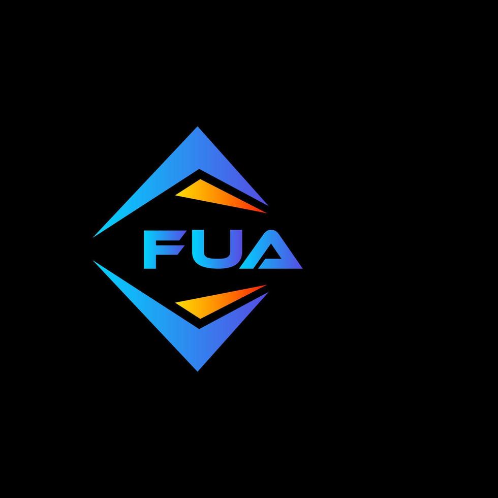 fua astratto tecnologia logo design su nero sfondo. fua creativo iniziali lettera logo concetto. vettore