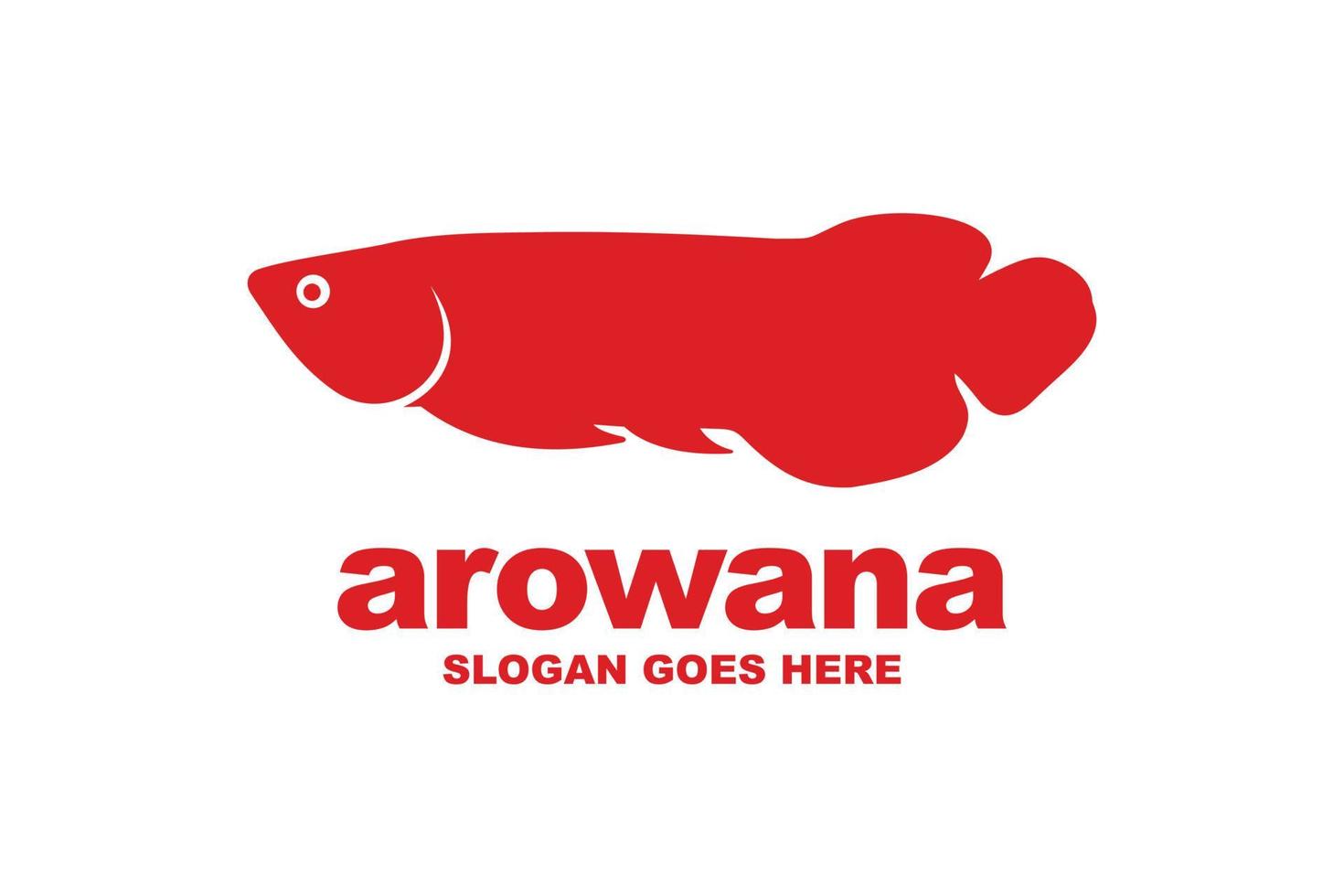 arowana pesce logo design vettore