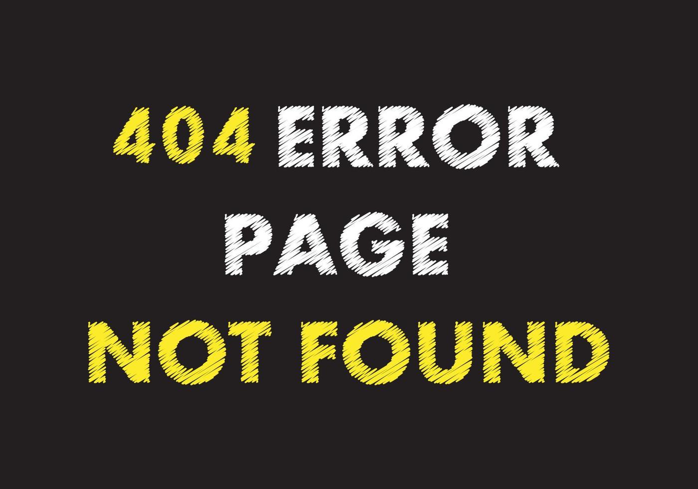 404 errore pagina non trovato scrittura testo su nero lavagna. vettore illustrazione