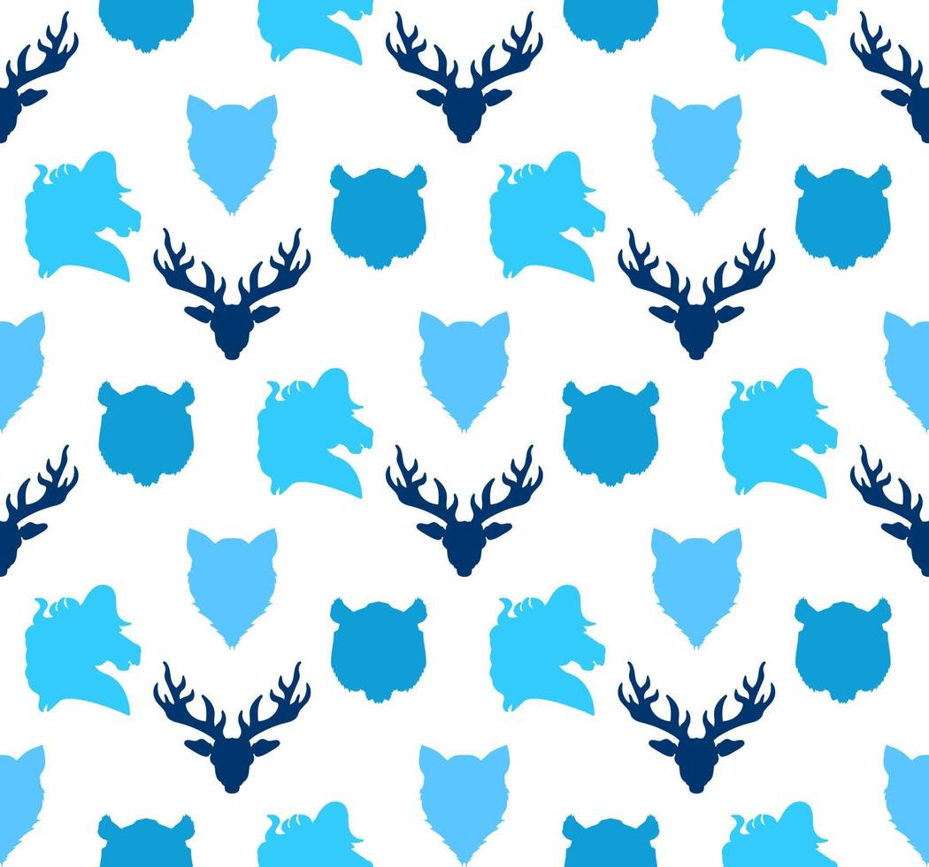 seamless pattern di fauna selvatica vettore