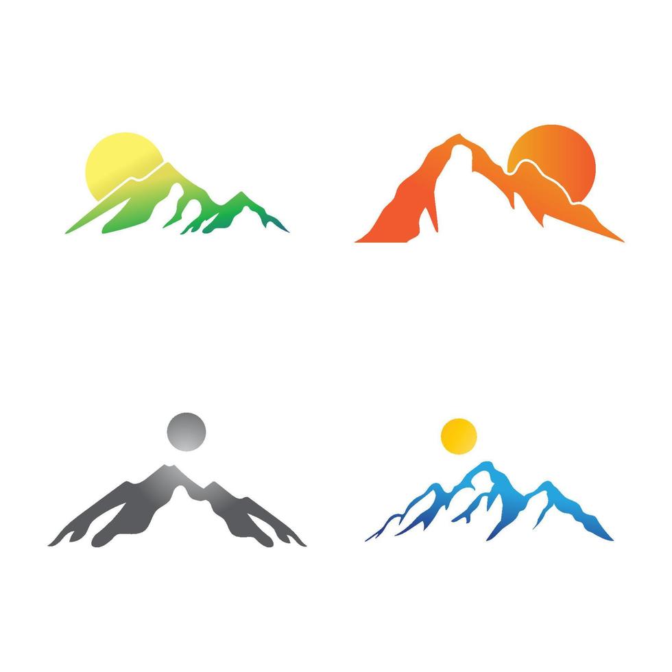 montagna illustrazione logo vettore e simbolo design