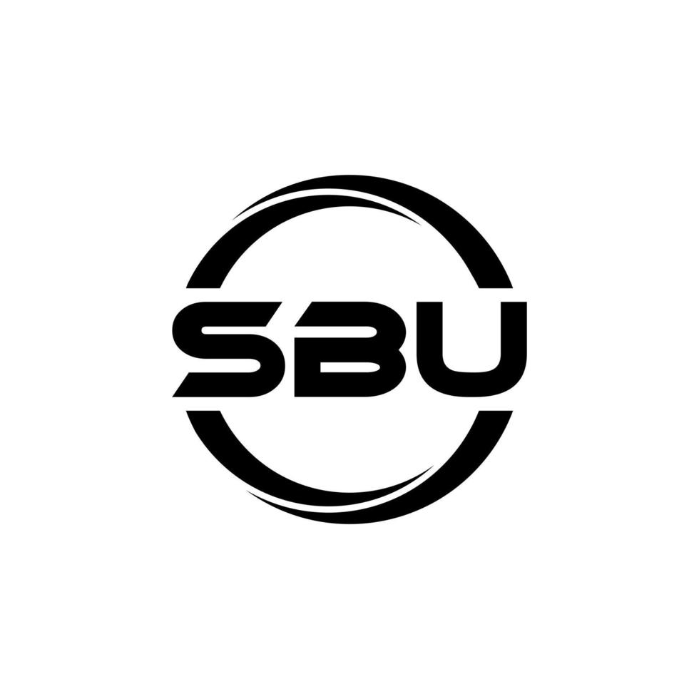 sbu lettera logo design nel illustrazione. vettore logo, calligrafia disegni per logo, manifesto, invito, eccetera.