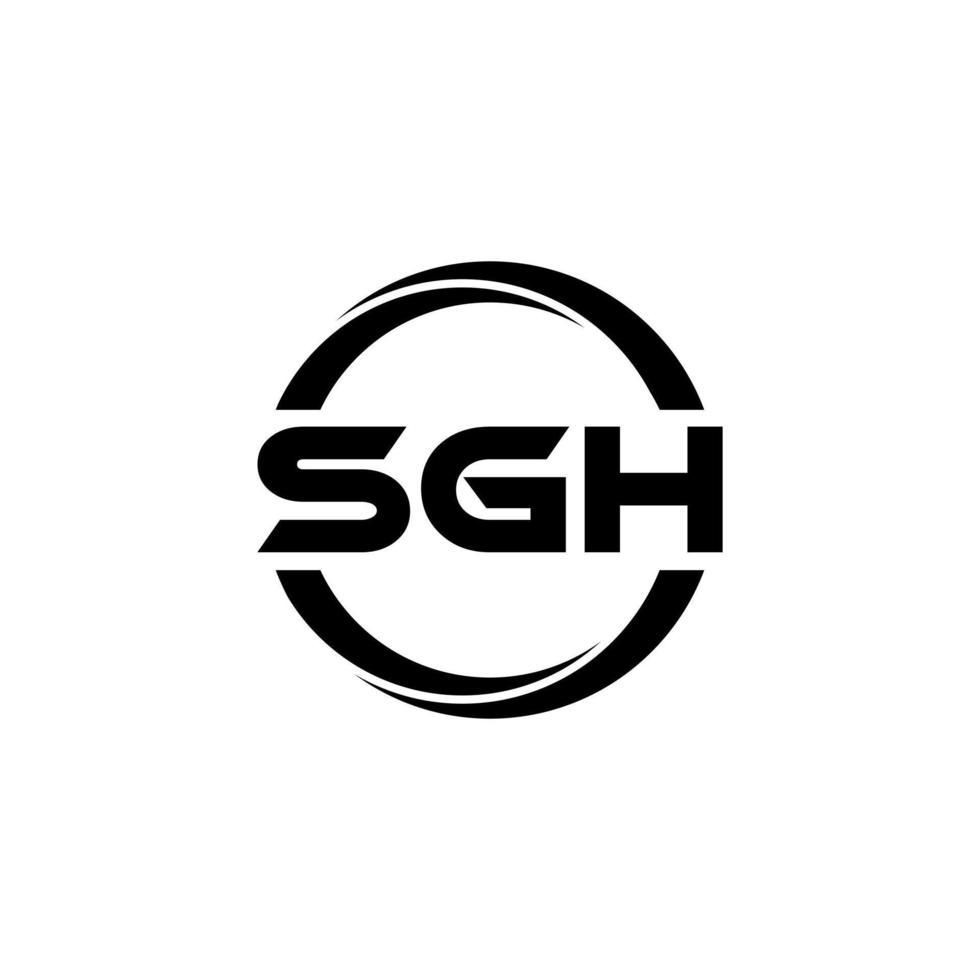 sgh lettera logo design nel illustrazione. vettore logo, calligrafia disegni per logo, manifesto, invito, eccetera.