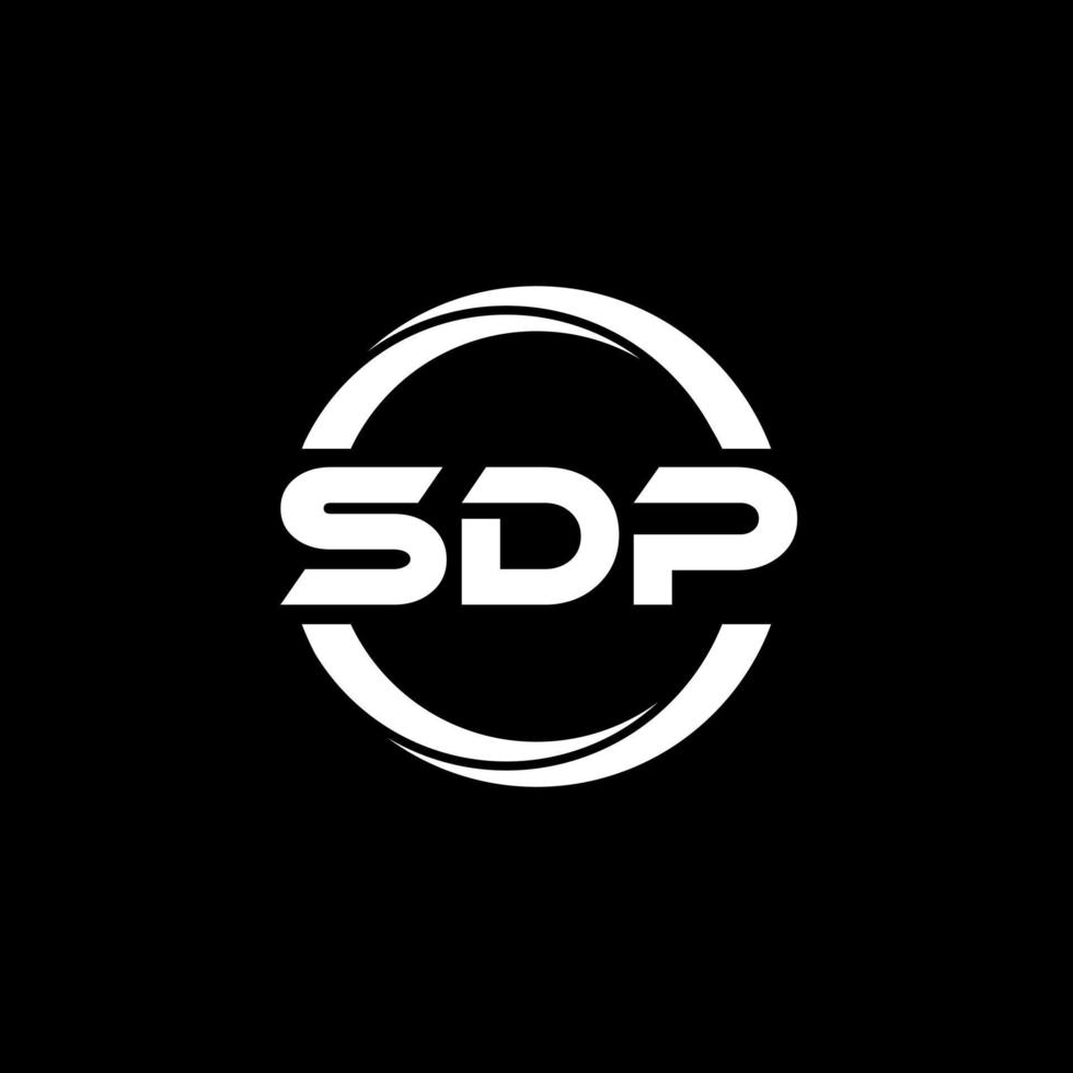 sdp lettera logo design nel illustrazione. vettore logo, calligrafia disegni per logo, manifesto, invito, eccetera.