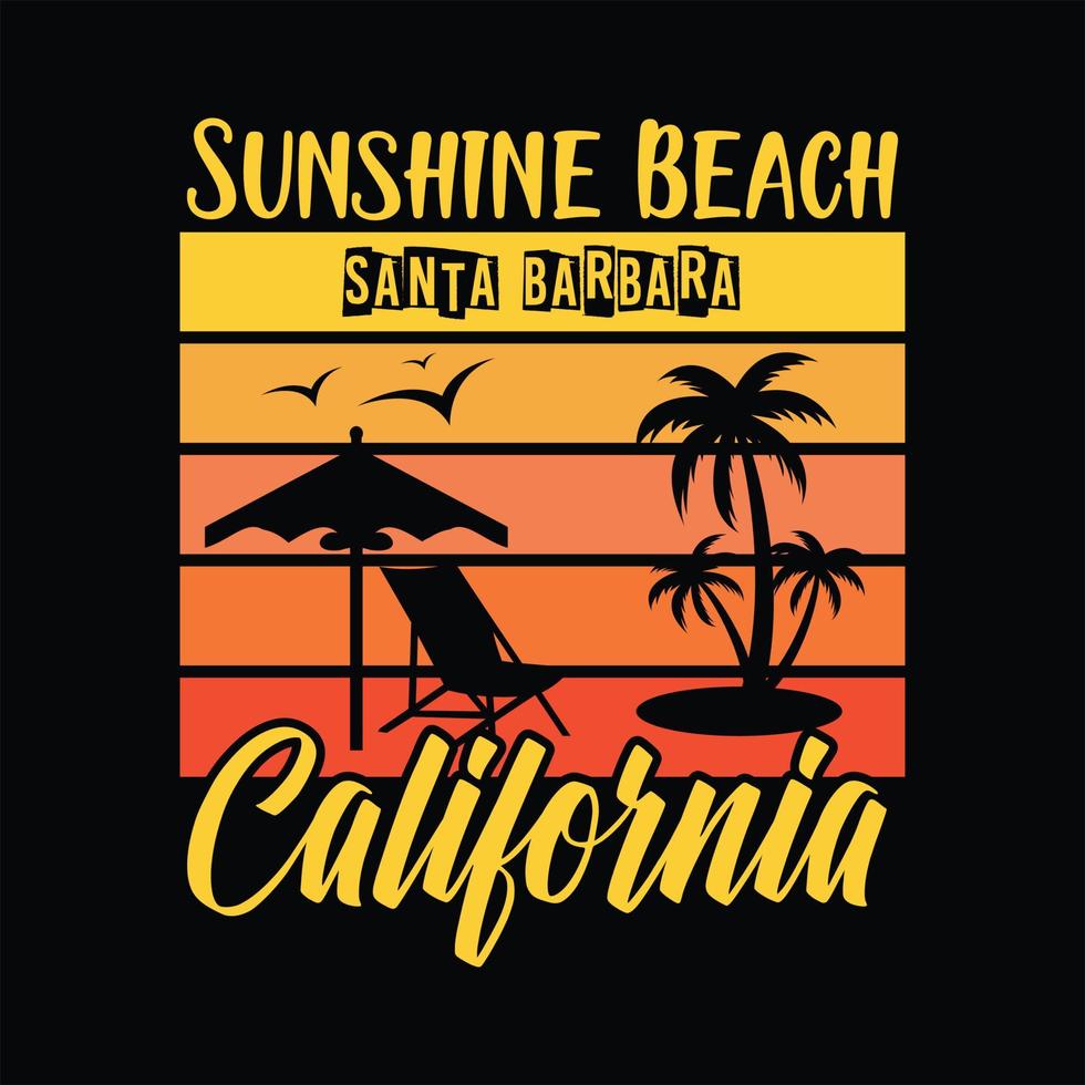 design t-shirt da spiaggia vettore