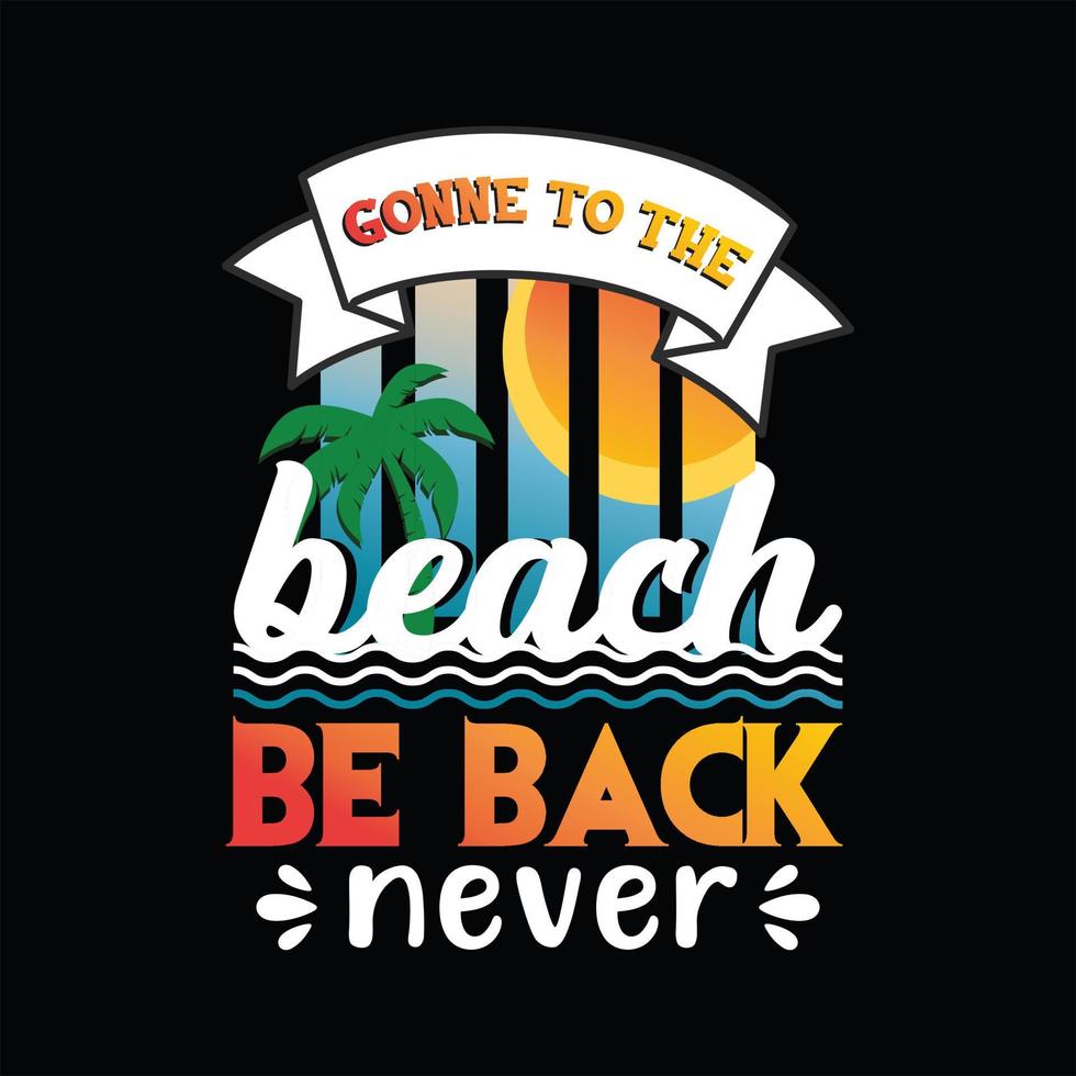 design t-shirt da spiaggia vettore