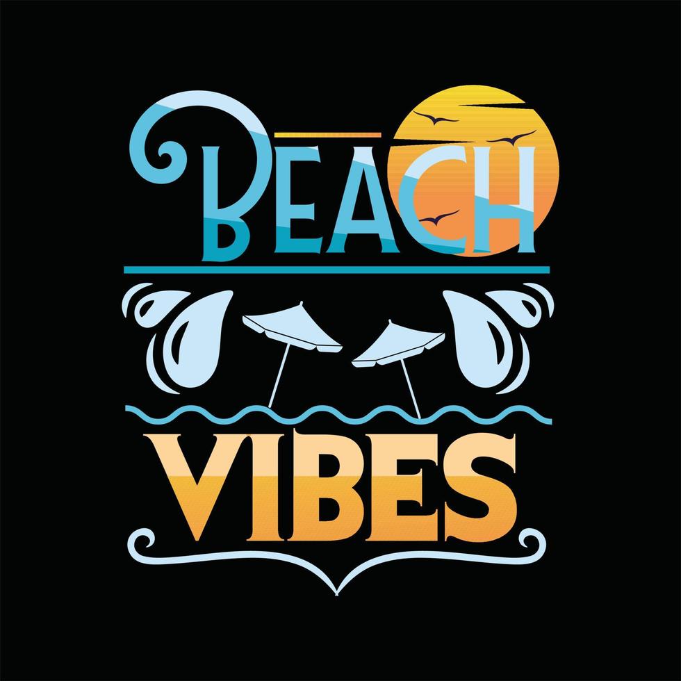 design t-shirt da spiaggia vettore