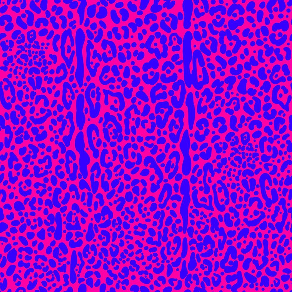 leopardo Stampa senza soluzione di continuità modello. neon ghepardo pelle 80 anni 90 design. luminosa rosa macchie sfondo. vettore