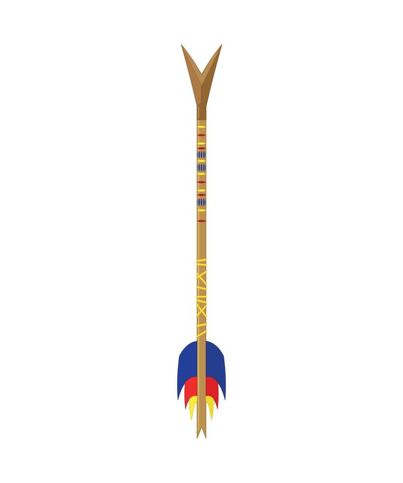 vettore illustrazione di freccia con piume