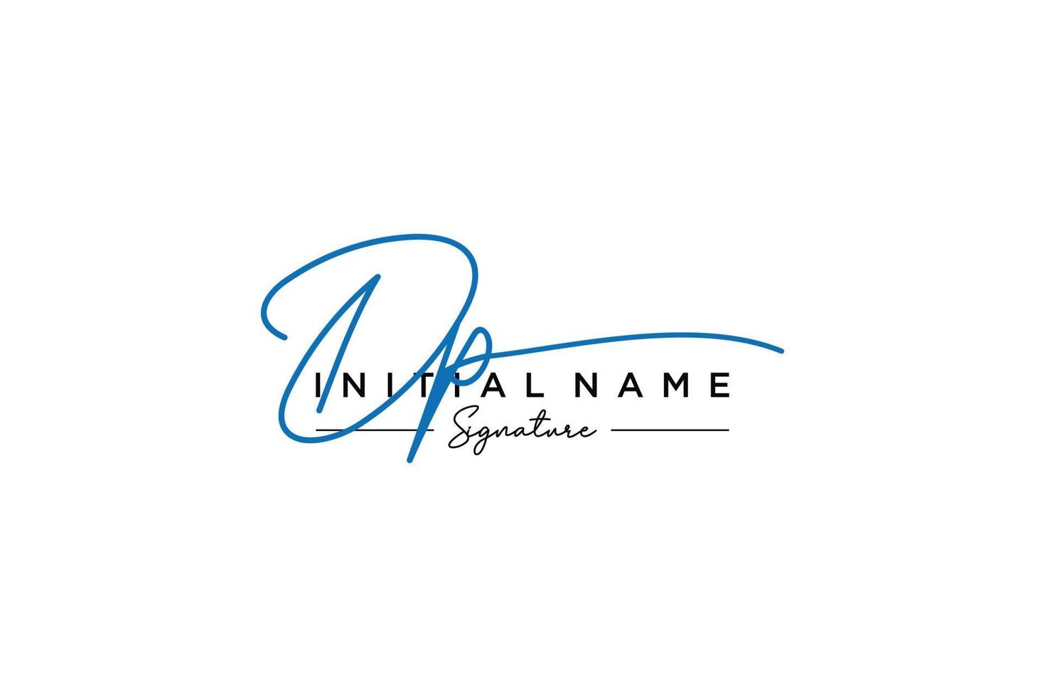 iniziale dp firma logo modello vettore. mano disegnato calligrafia lettering vettore illustrazione.