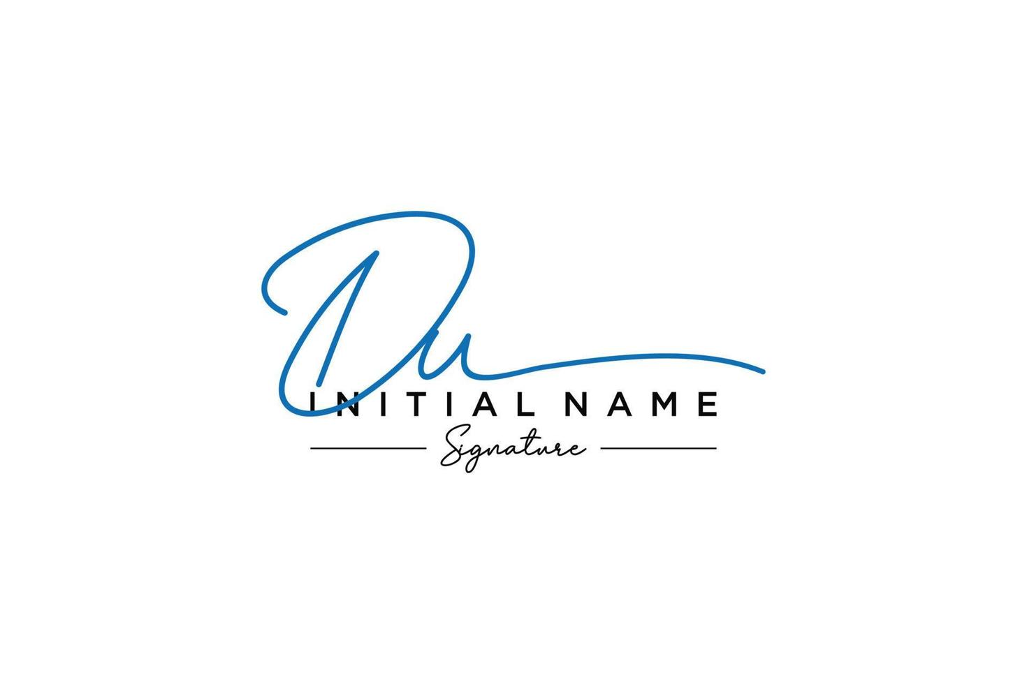 iniziale du firma logo modello vettore. mano disegnato calligrafia lettering vettore illustrazione.