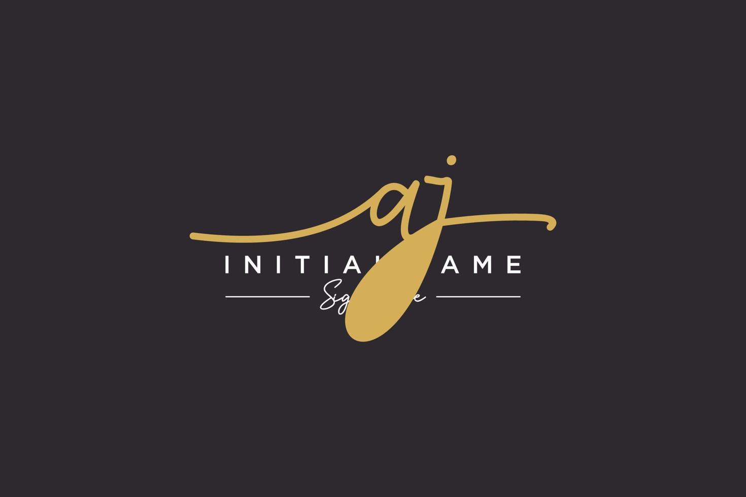 iniziale aj firma logo modello vettore. mano disegnato calligrafia lettering vettore illustrazione.