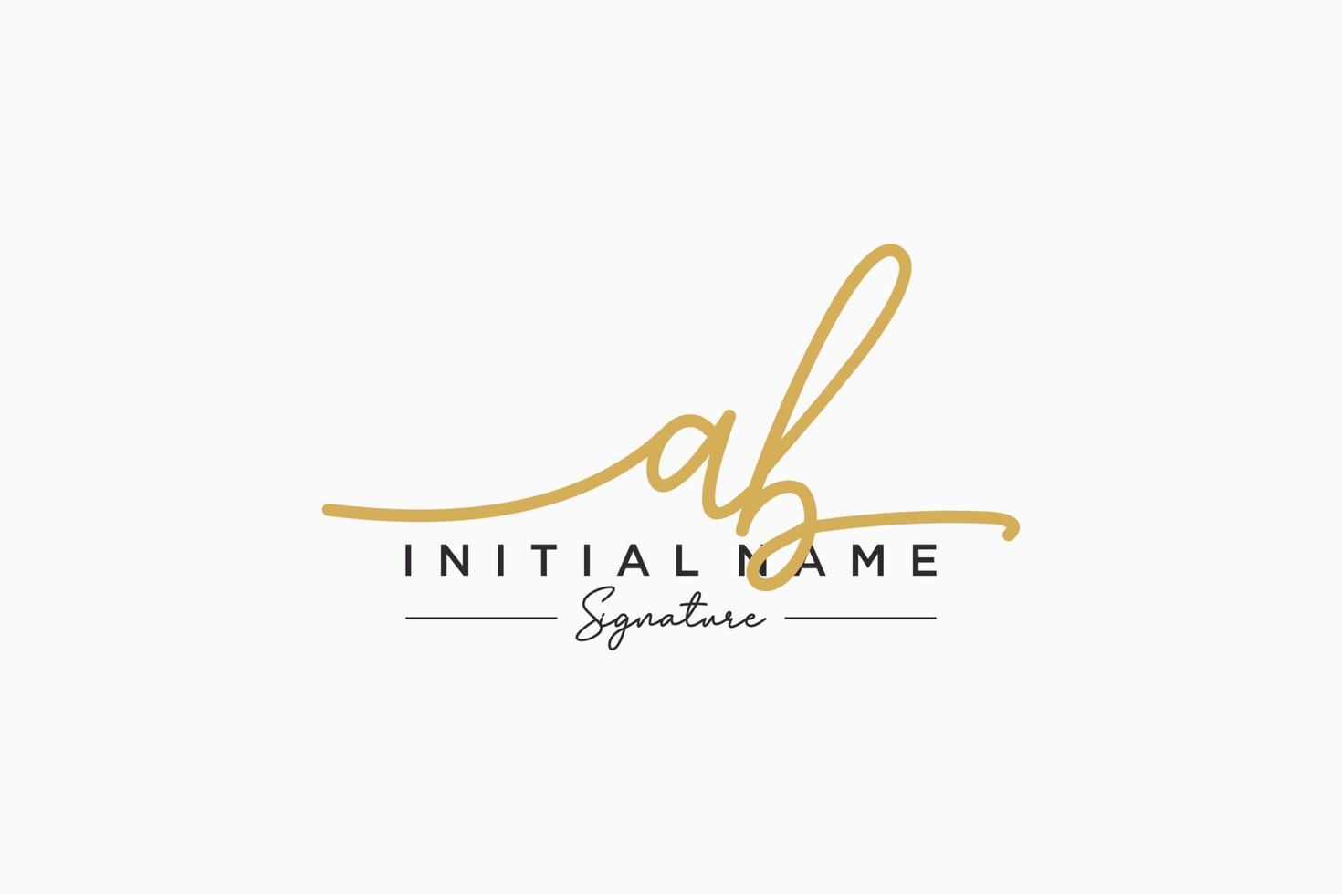 iniziale ab firma logo modello vettore. mano disegnato calligrafia lettering vettore illustrazione.