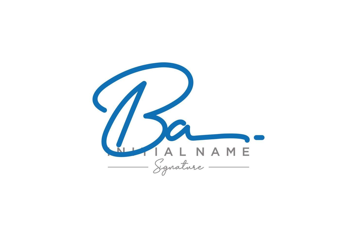 iniziale ba firma logo modello vettore. mano disegnato calligrafia lettering vettore illustrazione.