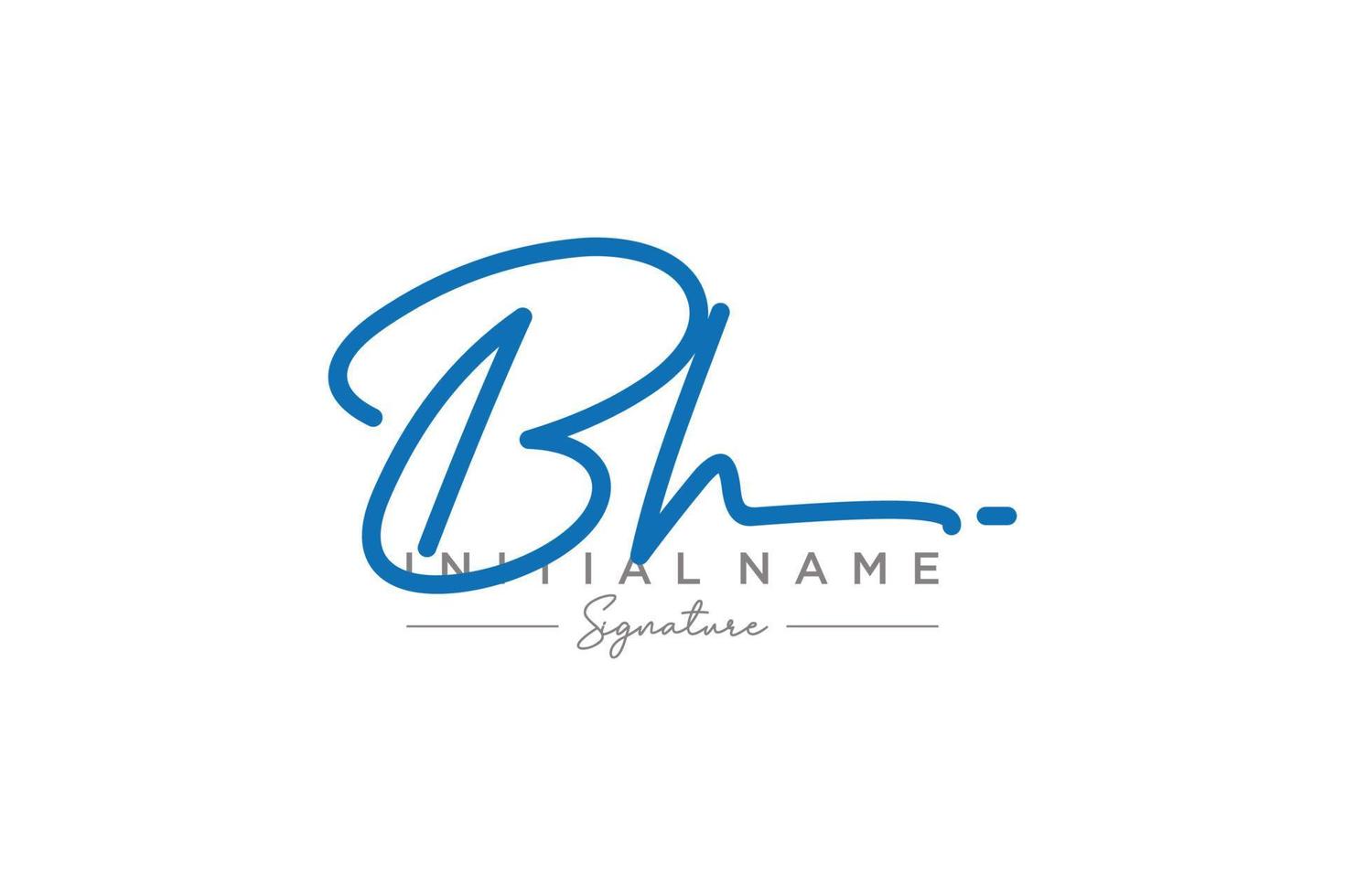 iniziale bh firma logo modello vettore. mano disegnato calligrafia lettering vettore illustrazione.