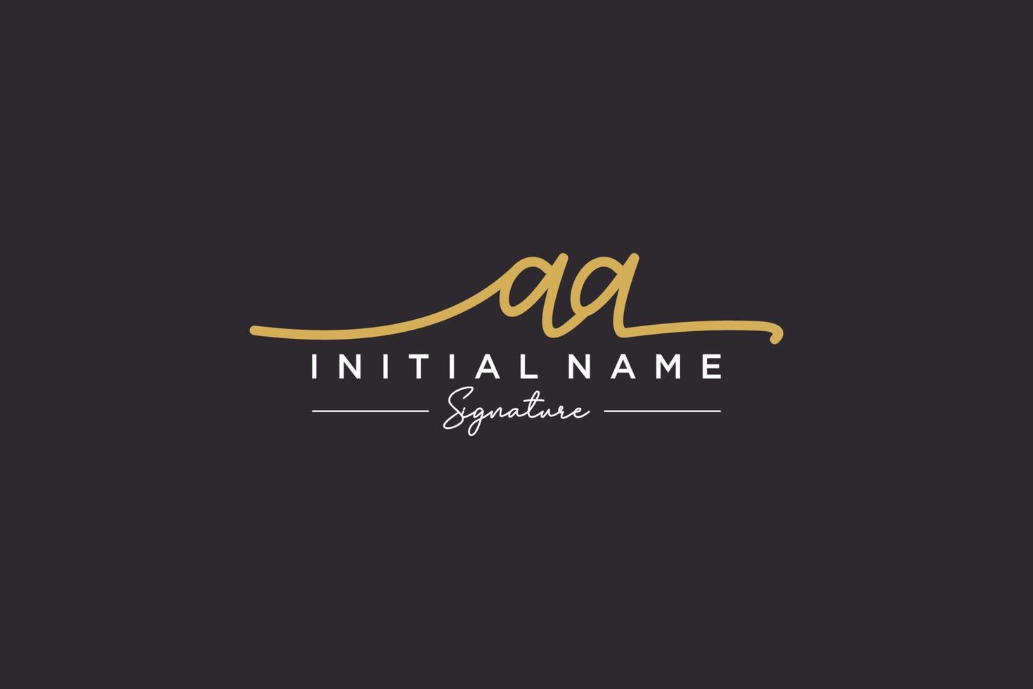 iniziale aa firma logo modello vettore. mano disegnato calligrafia lettering vettore illustrazione.