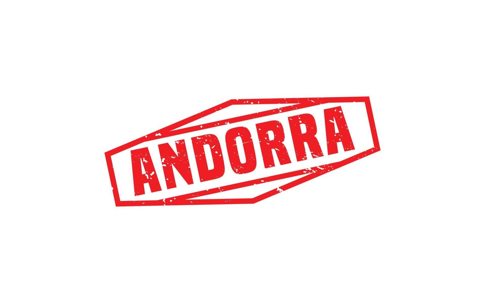 andorra francobollo gomma da cancellare con grunge stile su bianca sfondo vettore