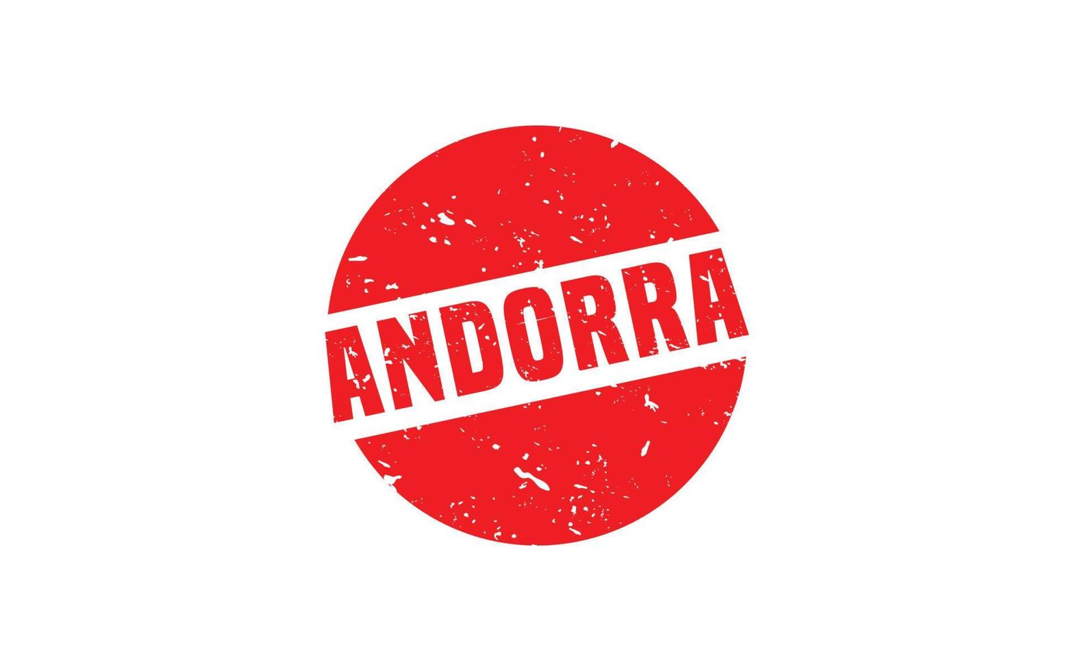 andorra francobollo gomma da cancellare con grunge stile su bianca sfondo vettore