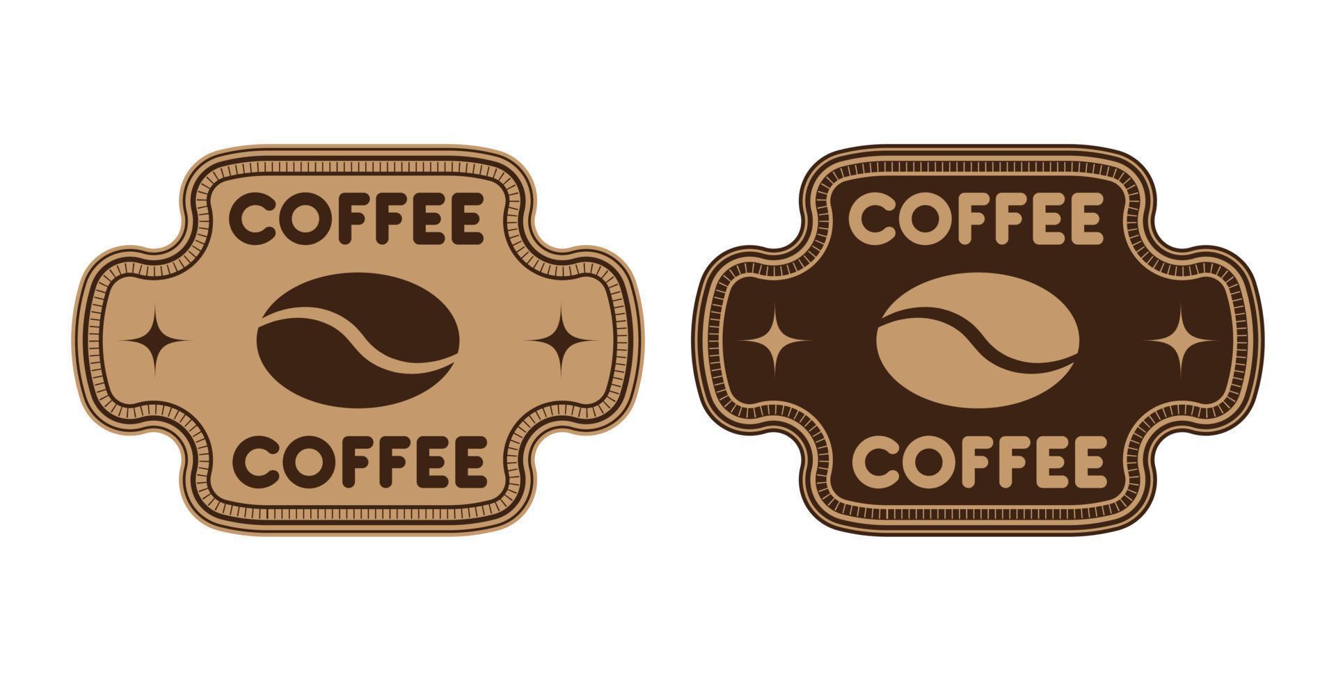 caffè fagiolo marca logo distintivo etichetta francobollo etichetta Vintage ▾ vettore