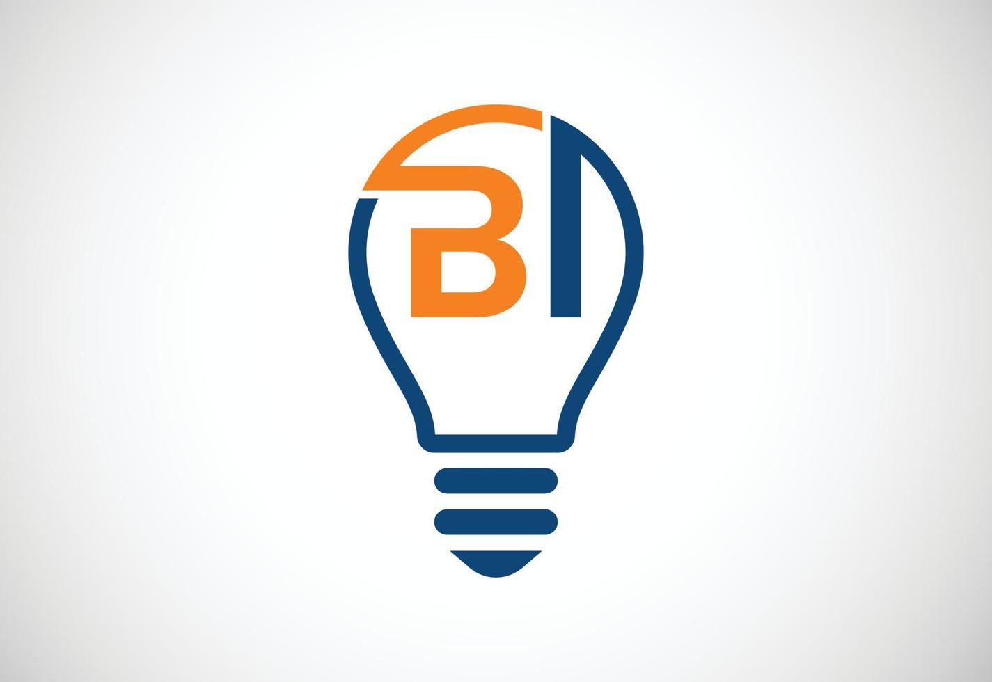 creativo lampadina logo con lettera, vettore design concetto