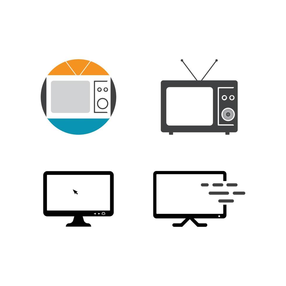 design del logo della tv vettore