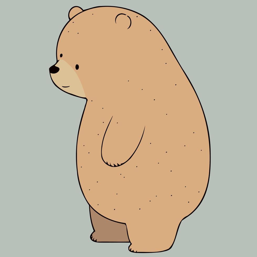 Marrone orso mammifero animale corpo vettore